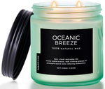 M&SENSE Summer's Night Scented Candle, 11.6oz Natural Soy Jar Candle for Home, Medium 2 Wick Candle Gifts for Men, Up to 70 Hours Burn time, Manly Candles for Bedroom