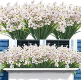20 Bundles Artificial  Outdoor Indoor UV Resistant Fake Flowers No Fade