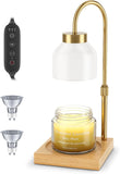 Candle Warmer Lamp with Timer, Upgraded Dimmable Wax Melts Warmer for Jar Candles, Height Adjustable Candle Lamp, Birthday Gifts for Women Mom, House Warming Gifts New Home Decor