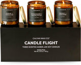 Smoke & Leather Scented Candle - 57 Hour Burn Non Toxic Soy Wax Candles - 7.2oz