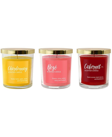 LumaBase Scented Candles- Wine Collection- Set of 3