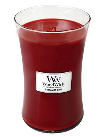 Cinnamon Chai Woodwick Candle in Glass Jar, Large - 21.5 Oz