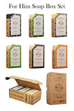 Crate 61, Vegan Natural Bar Soap, For Him Scents Variety Pack, 6 Pack, Handmade Soap With Premium Essential Oils, Cold Pressed Face And Body Bar Soap For Men And Women (4 oz, 6 Bars) For Him 6 Pack
