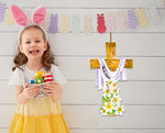 He is Risen Door Sign 8.5"x14.5" Religious Easter Door Decorations Easter Crosss Spring