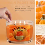 Pumpkin Spice Scented Candle  3-Wick Large Jar Candle | 12 Oz