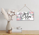 Hanging Easter Wood Decor Sign, He is Risen-Matthew 28:6 Printed Wood Wall Art Sign, Home Signs Decor, Hanging Door Wood Sign, Easter Gift, Easter Religious Sign, Rustic Farmhouse Wood Sign Décor