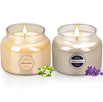 Scented Candles Gifts Set for Women, 2 Pack Aromatherapy Candles for Home Scented, 18 OZ 110 Hour Long Lasting Lavender Candle, Soy Scented Candles are Suitable for Mother's Day and Birthday Gifts
