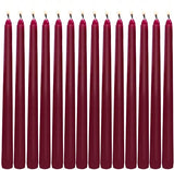 Unscented 12" Taper Candles - Red, Set of 14