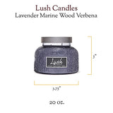 20oz Large Scented Candle Jar with Lid- Lush - 95 Hours