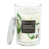 2-Wick Scented Jar Candle, Jasmine & Gardenia, 19-Ounce, White
