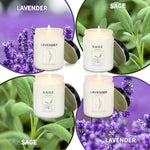 4 Pack Candles for Home Scented, 28 oz Lavender and Sage Soy Aromatherapy Candle Gift Set for Women, Long Lasting Lavender and Sage Scented Jar Candle for Birthday, Thanksgiving, Christmas Gift
