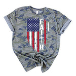 Love in Faith | American Faith Vintage Short Sleeve T-Shirt | Graphic Print Christian Tee | Cotton Poly Blend | Unisex Fit