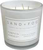 Sand + Fog Scented Candle - White Pumpkin – Additional Scents and Sizes – 100% Cotton Lead-Free Wick - Luxury Air Freshening Jar Candles - Perfect Home Decor – 12oz