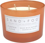 Sand + Fog Scented Candle - White Pumpkin – Additional Scents and Sizes – 100% Cotton Lead-Free Wick - Luxury Air Freshening Jar Candles - Perfect Home Decor – 12oz