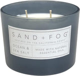 Sand + Fog Scented Candle - White Pumpkin – Additional Scents and Sizes – 100% Cotton Lead-Free Wick - Luxury Air Freshening Jar Candles - Perfect Home Decor – 12oz