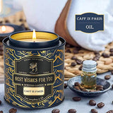 Coffee Scented Candles for Home Scented 10 Oz Large Size Jar Candle, 70 Hours Long Lasting, 100% Natural Soy Candle Aromatherapy, Strongly Coffee Scent, Luxury Candle Gifts for Women with Gift Box