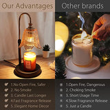 Candle Warmer Lamp, Candle Warmer with Timer and Dimmer for Jar Candles Adjustable Candle Heater Metal Candle Wax Warmer Melter for 2 Bulbs