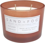 Sand + Fog Scented Candle - White Pumpkin – Additional Scents and Sizes – 100% Cotton Lead-Free Wick - Luxury Air Freshening Jar Candles - Perfect Home Decor – 12oz