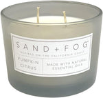 Sand + Fog Scented Candle - White Pumpkin – Additional Scents and Sizes – 100% Cotton Lead-Free Wick - Luxury Air Freshening Jar Candles - Perfect Home Decor – 12oz