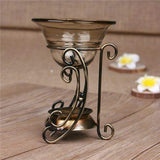 YTYKINOY Bronze Vintage Metal Tea Light Tealight Candle Holder Wax Warmer Aromatherapy Essential Oil Burner (Style 1)