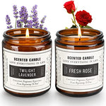 Candles, Scented Candle Gift Set, 2 Pack 14.4 Oz Soy Wax