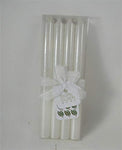 Tapers 4 10 inch Candles Holiday White Christmas