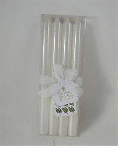 Tapers 4 10 inch Candles Holiday White Christmas