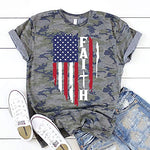 Love in Faith | American Faith Vintage Short Sleeve T-Shirt | Graphic Print Christian Tee | Cotton Poly Blend | Unisex Fit