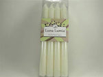 lumia Candles Tapers Set of 8 White 10 inch