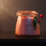 Crisp Pink Apple 1 8.3 oz Wood Wick with Small Apple.