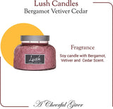 20oz Large Scented Candle Jar with Lid- Lush - 95 Hours