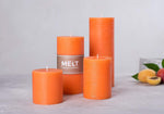 Set of 3 Pillar Candles 3" x 6" Unscented Handpoured Weddings, Home Decoration, Restaurants, Spa, Church Smokeless Cotton Wick - Ivory