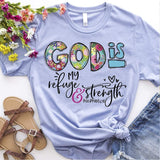 Love in Faith God is My Refuge Vintage Short Sleeve T-Shirt