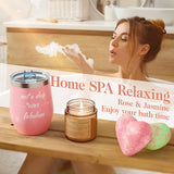 Spa Gift Women  Wine Tumbler Cups Relaxing Spa Gift Box Set,