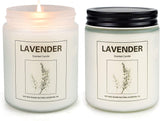 Scented, Aromatherapy Lavender Candle, Set 2 Pack,Soy