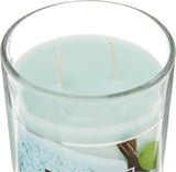 2-Wick Scented Jar Candle, Sea Salt & Vanilla, 19-Ounce, Blue