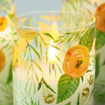 Glass Flameless Candles with Remote, Sunflower Battery Candles  D 3" H 4" 5" 6"