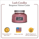 20oz Large Scented Candle Jar with Lid- Lush - 95 Hours