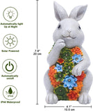 Solar Garden Statue Rabbit Figurine Garden Décor – Outdoor Lawn Décor