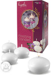 HYOOLA Premium White Floating Candles 1.75 Inch - 3 Hour - 20 Pack - European Made