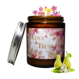 Scented Candle, , Freesia and Pear Scent Aromatherapy Candle,  7oz