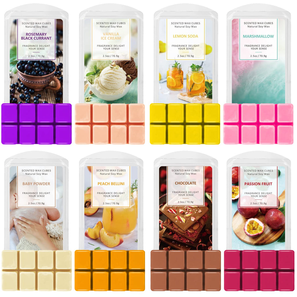 Scented Wax Melts for Wax Warmer 8 X 2.5 OZ Lemon Soda, Marshmallow, – Pure Scents  Candles