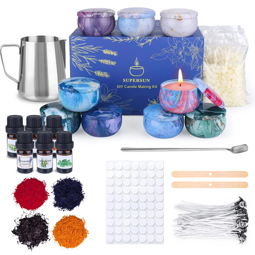 Complete Soy Candle Making Kit DIY Beginners Adults Kids - Wax