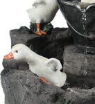 Farmhouse Crate and Baby Ducks Resin Outdoor Patio & Garden Fountain with Lights