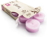 Pure English Lavender Premium Tealight Candles - Highly Scented with Essential & Natural Oils - 6 Purple Tea Lights -