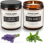 Candles, Scented Candle Gift Set, 2 Pack 14.4 Oz Soy Wax