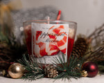 Candle Peppermint Bark Christmas Hand Poured All Nautral Soy Coconut Wax 16 oz Christmas Gift