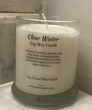 Clear Water Candle Soy Coconut Wax Hand Poured