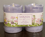Flamless Mikasa Candles Led Purple 3 x 4 Set of 2
