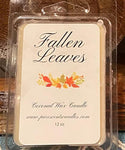Wax Melts Cubes 2.5 oz All Natural Coconut Wax 6 Cubes Hand Poured Scent Fallen Leaves